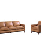 Divani Casa Naylor - Modern Brown Italian Leather Split Chair