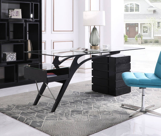 Modrest Suffolk - Contemporary Black Ash Desk