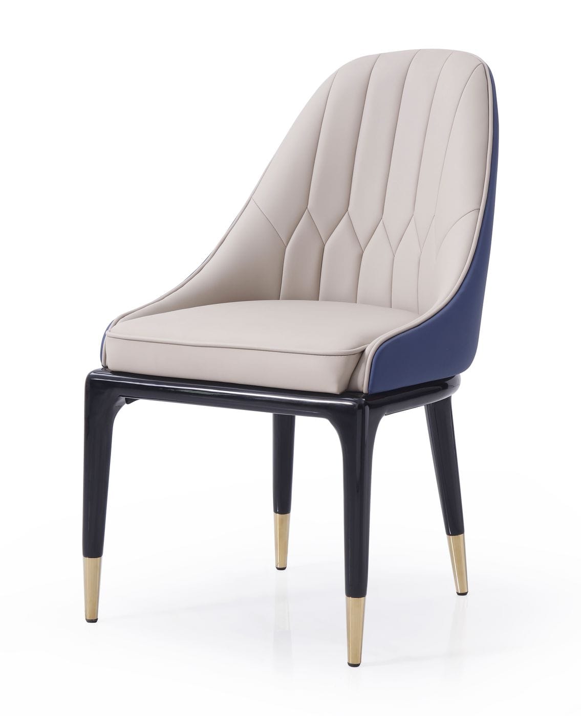 Modrest Marco - Modern Glam Beige & Blue Dining Chair