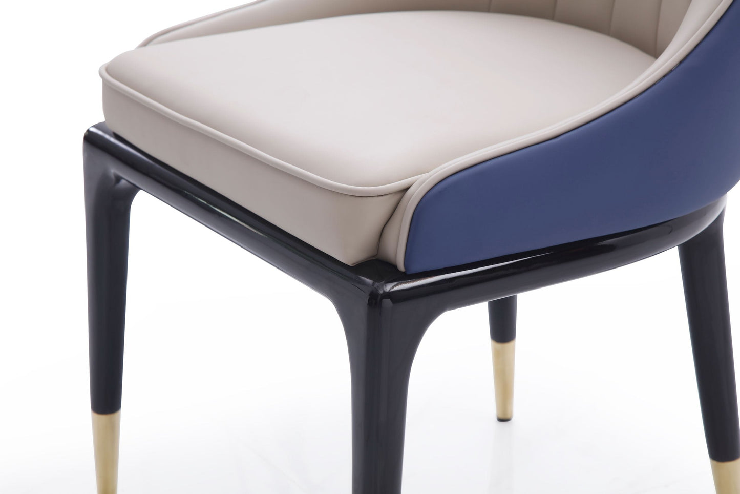 Modrest Marco - Modern Glam Beige & Blue Dining Chair