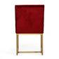 Modrest Barker - Modern Red & Brush Gold Dining Chair (set of 2)
