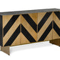 Modrest Perret - Glam Black Ash & Brushed Brass Modern Buffet