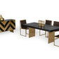 Modrest Perret - Glam Black Ash & Brushed Brass Modern Buffet