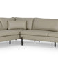 Divani Casa Sherry - Modern Grey Leather Left Facing Sectional Sofa