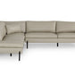 Divani Casa Sherry - Modern Grey Leather Left Facing Sectional Sofa
