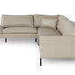 Divani Casa Sherry - Modern Grey Leather Left Facing Sectional Sofa