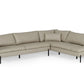 Divani Casa Sherry - Modern Grey Leather Right Facing Sectional Sofa