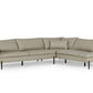 Divani Casa Sherry - Modern Grey Leather Right Facing Sectional Sofa