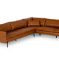 Divani Casa Sherry - Modern Cognac Leather Right Facing Sectional Sofa
