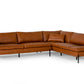 Divani Casa Sherry - Modern Cognac Leather Right Facing Sectional Sofa