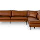 Divani Casa Sherry - Modern Cognac Leather Right Facing Sectional Sofa