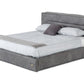 Coronelli Collezioni Hollywood - Eastern King Italian Contemporary Grey Leather Bed