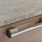 Nova Domus Boston - Modern Brown Oak & Brushed Stainless Steel Chest