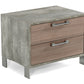 Nova Domus Boston - Modern Brown Oak & Brushed Stainless Steel Nightstand