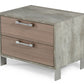 Nova Domus Boston - Modern Brown Oak & Brushed Stainless Steel Nightstand