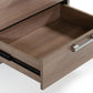 Nova Domus Boston - Modern Brown Oak & Brushed Stainless Steel Nightstand
