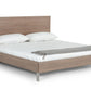 Nova Domus Boston - Modern Light Oak & Brushed Stainless Steel Bed