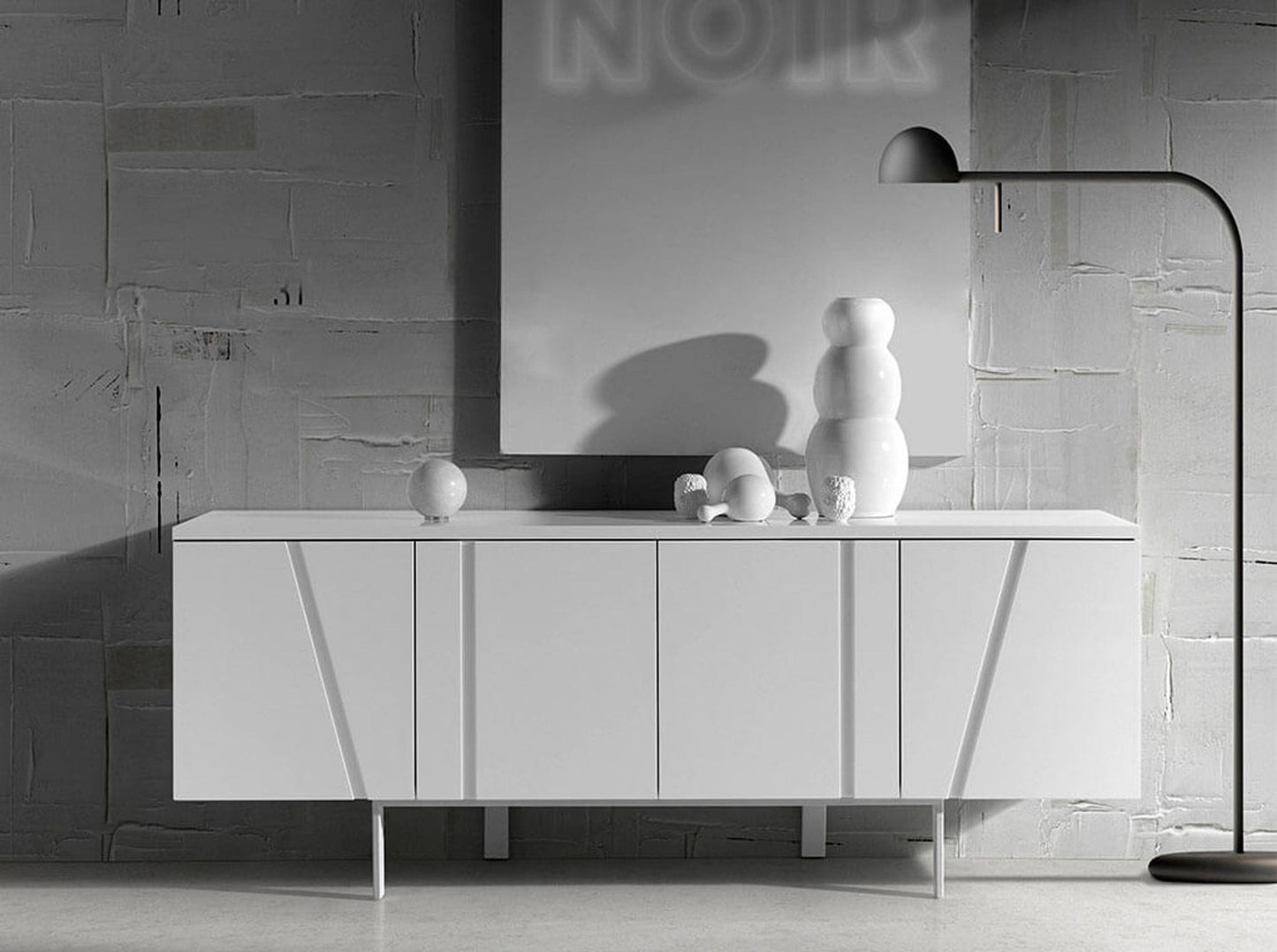 Modrest Mario - Modern White Veneer Buffet