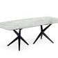 Modrest Stetson - Modern White Ceramic & Smoked Ash Dining Table