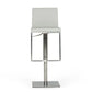 Modrest Folsum - Modern Light Grey & Brushed Stainless Steel Bar Stool