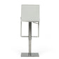 Modrest Folsum - Modern Light Grey & Brushed Stainless Steel Bar Stool
