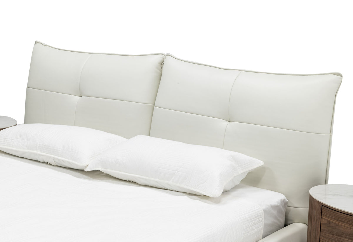 Modrest Patrick - Modern White Leather Bed