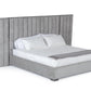 Modrest Buckley - Modern Grey & Black Stainless Steel Bed w/ Nightstands