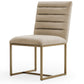 Modrest Barker - Modern Beige & Brush Gold Dining Chair (Set of 2)