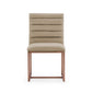 Modrest Barker - Modern Beige & Brush Gold Dining Chair (Set of 2)