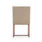 Modrest Barker - Modern Beige & Brush Gold Dining Chair (Set of 2)