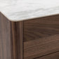 Modrest Chelton - Contemporary White Ceramic & Walnut Nightstand