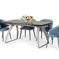 Modrest Pittson - Modern Extendable Grey Glass Dining Table