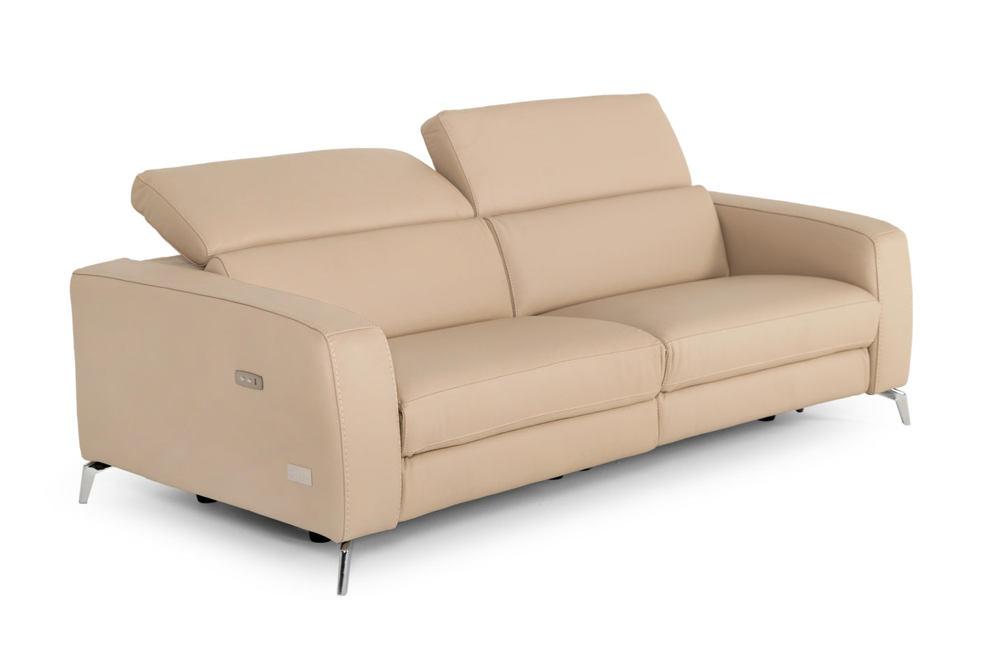 Coronelli Collezioni Turin - Cappuccino Leather 2-Seater 91" Recliner Sofa