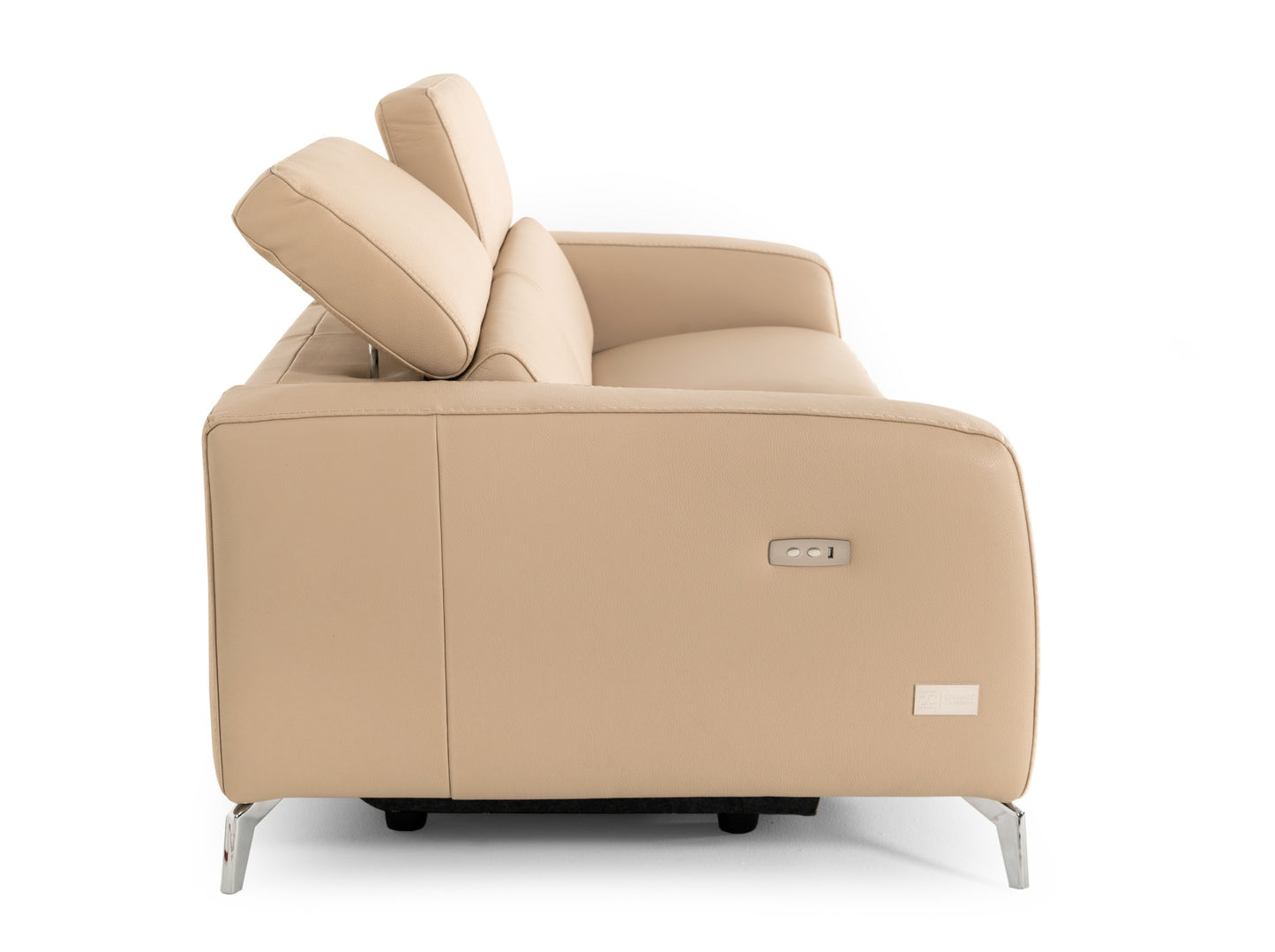 Coronelli Collezioni Turin - Cappuccino Leather 2-Seater 91" Recliner Sofa