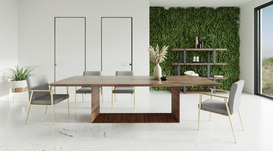 Modrest Channa - Modern Walnut Dining Table