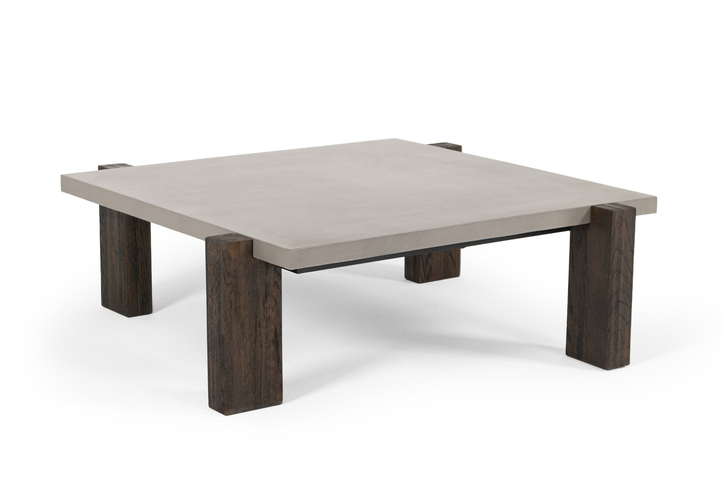 Modrest Milton - Dark Grey & Walnut Square Coffee Table