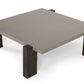 Modrest Milton - Dark Grey & Walnut Square Coffee Table