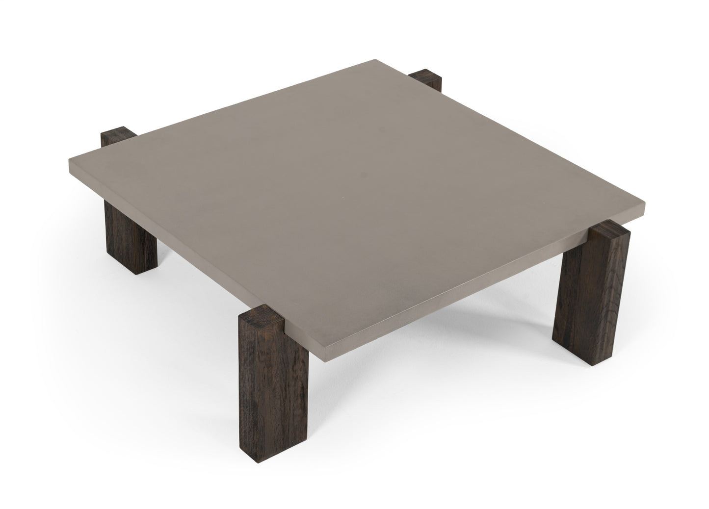 Modrest Milton - Dark Grey & Walnut Square Coffee Table