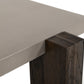 Modrest Milton - Dark Grey & Walnut Square Coffee Table