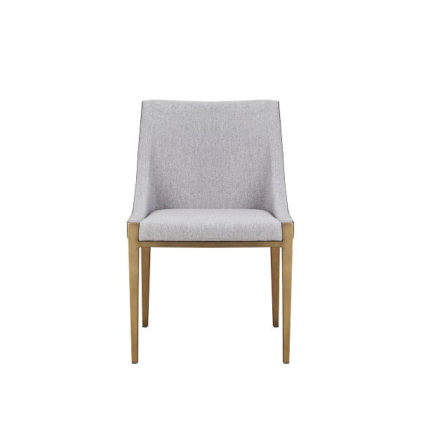 Modrest Fairview - Modern Grey & Brass Dining Chair