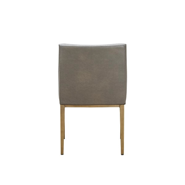 Modrest Fairview - Modern Grey & Brass Dining Chair