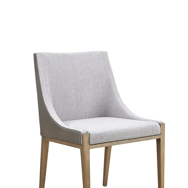 Modrest Fairview - Modern Grey & Brass Dining Chair