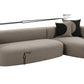 Modrest - Franco Modern RAF L-Shaped Brown Fabric Sectional Sofa