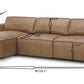 Modrest Cambria - Modern LAF Cognac Leather Sectional Sofa