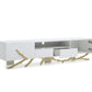 Modrest Legend Modern White & Gold TV Stand