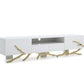 Modrest Legend Modern White & Gold TV Stand