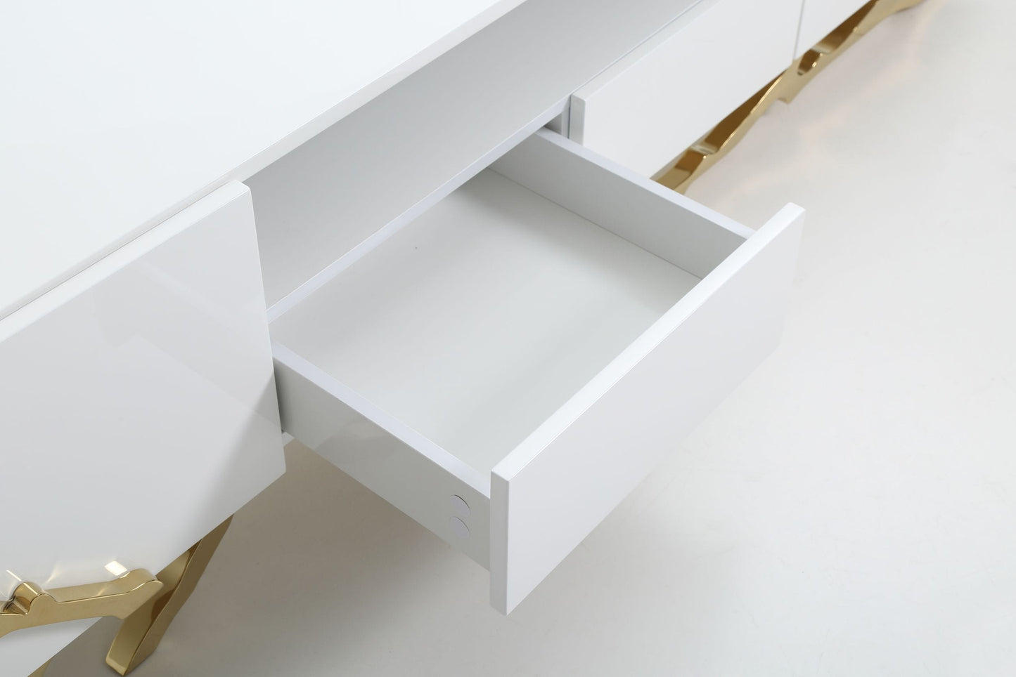 Modrest Legend Modern White & Gold TV Stand