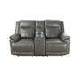 1- Powered 3 Gray Pieces Living Room Reclining Sofa Sets
