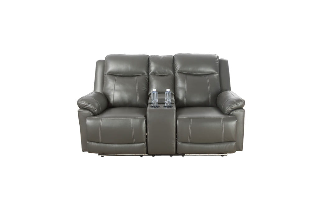 1- Powered 3 Gray Pieces Living Room Reclining Sofa Sets