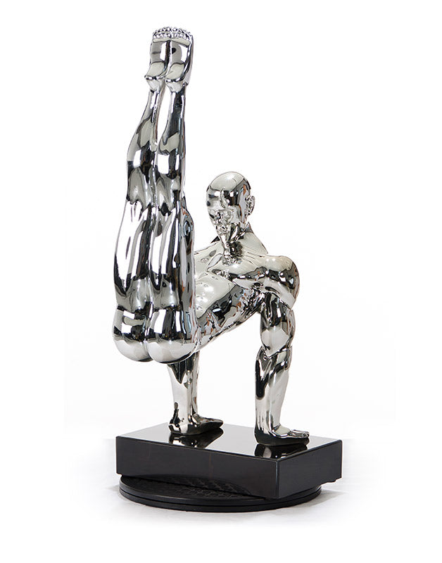 Modrest SZ0173 - Modern Silver Gymnast-B Sculpture